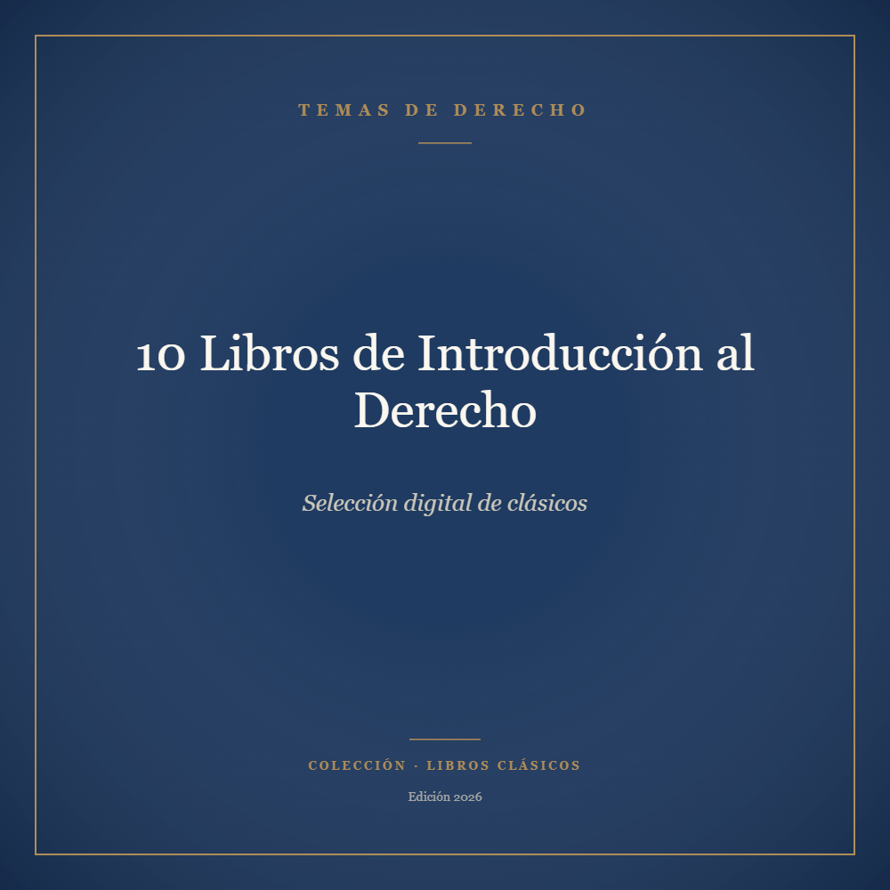 10 Libros de Introducción al Derecho