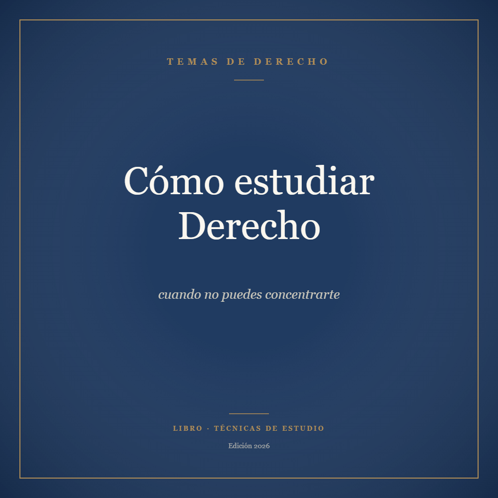 Cómo estudiar Derecho cuando no puedes concentrarte