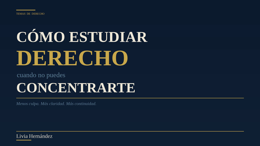 Cómo estudiar Derecho